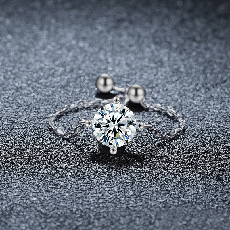S925 Sterling Silver Mermaid Moissanite Ring