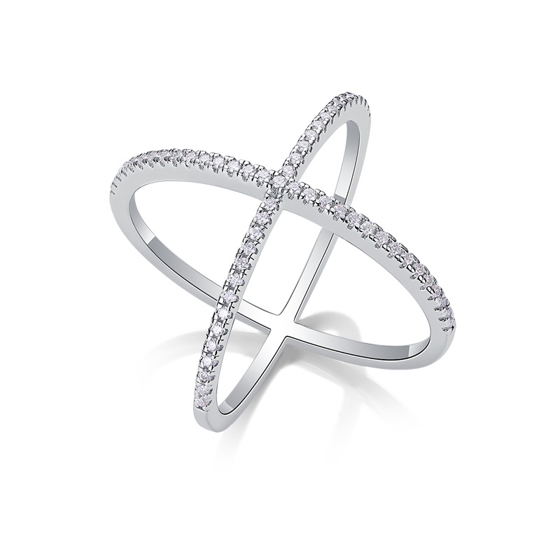 S925 Silver Intertwined Love Moissanite Ring