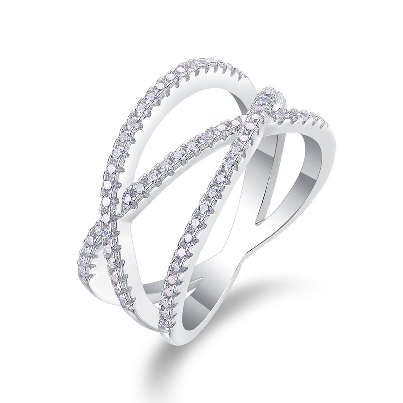 S925 Silver Intertwined Love Moissanite Ring