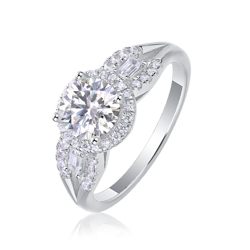 S925 Silver Moissanite Ring