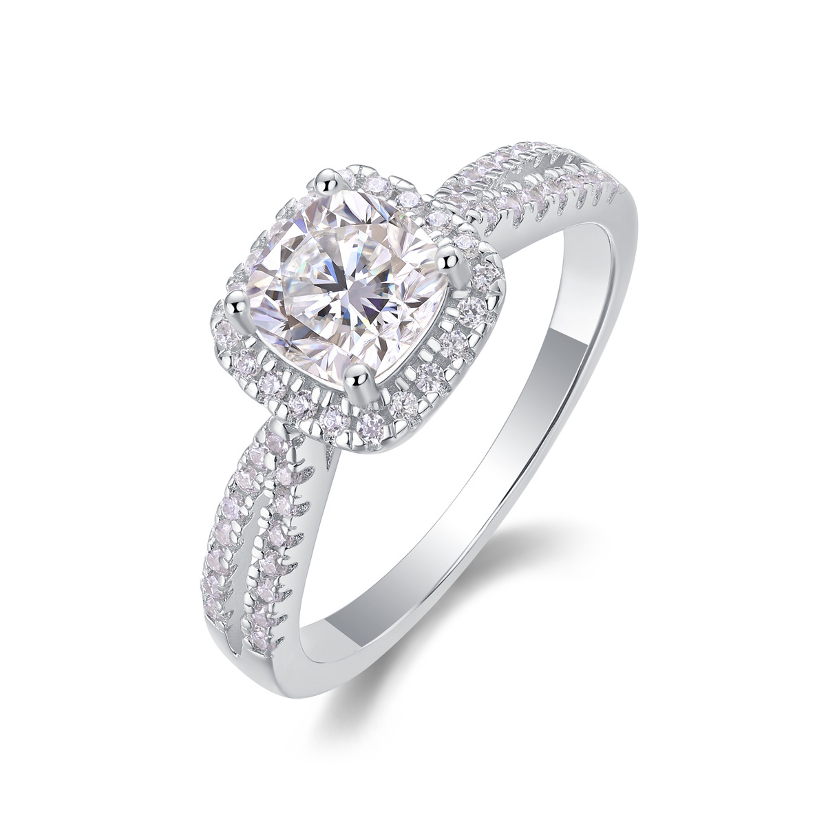S925 Silver Moissanite Ring