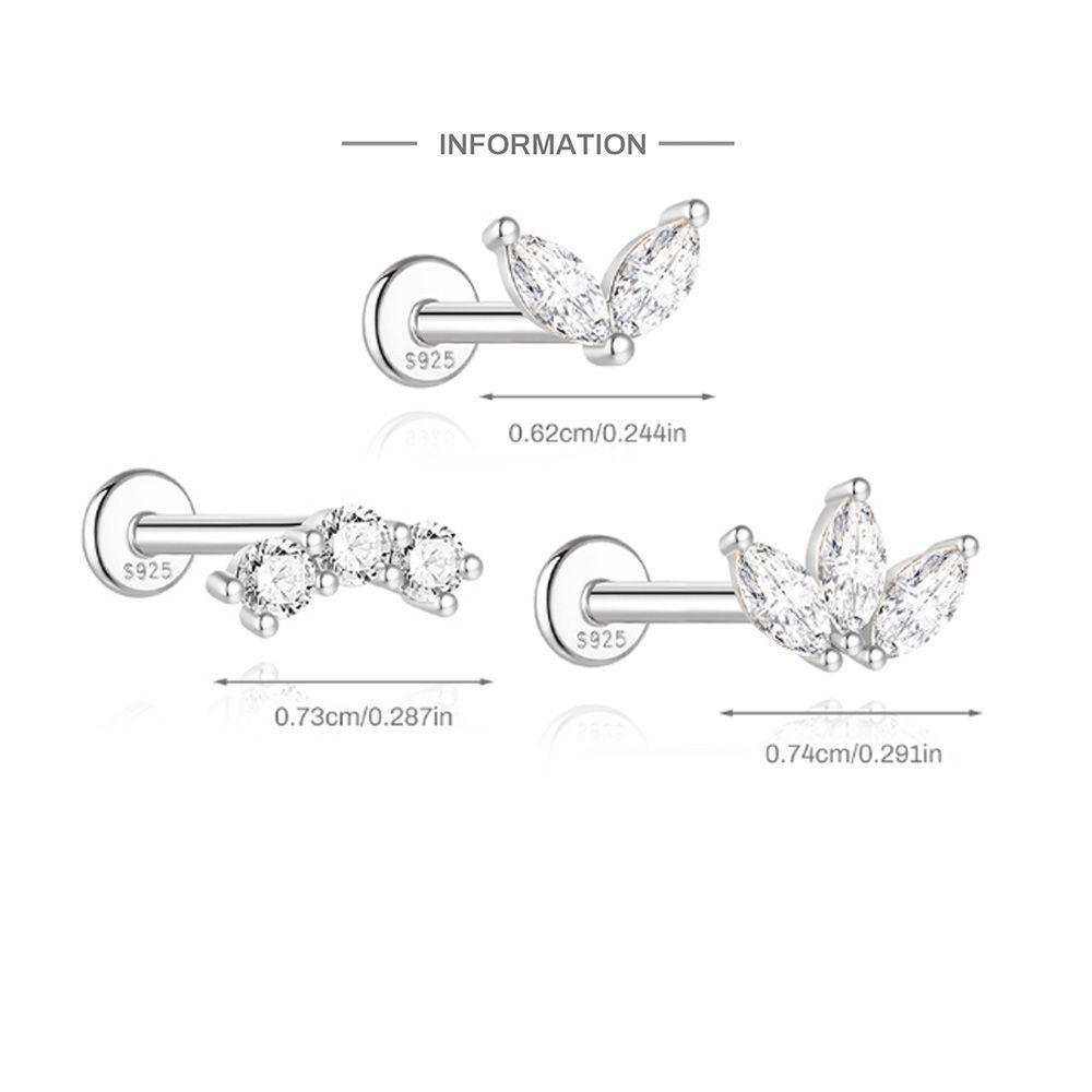 S925 Sterling Silver Moissanite Classic Bezel-Set Round Screw-Back Earrings