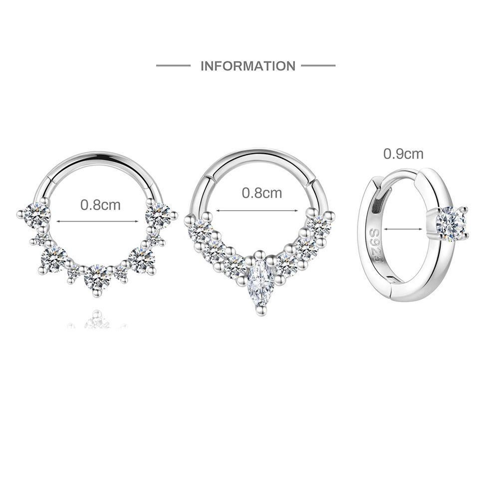 S925 Sterling Silver Moissanite Smooth-Finish Earrings