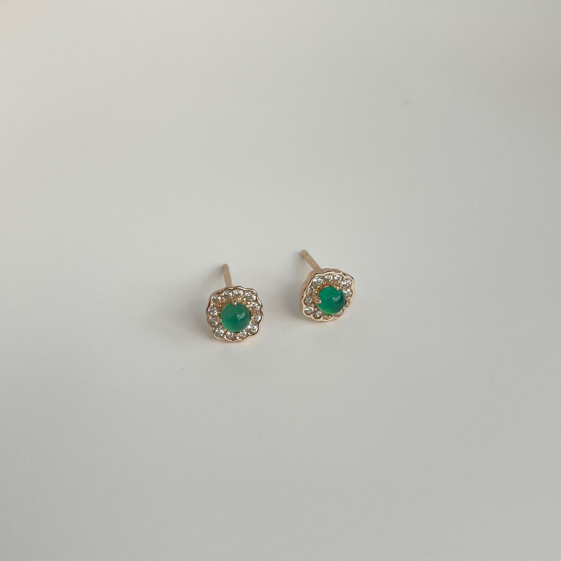 925 sterling silver chalcedony small square earrings