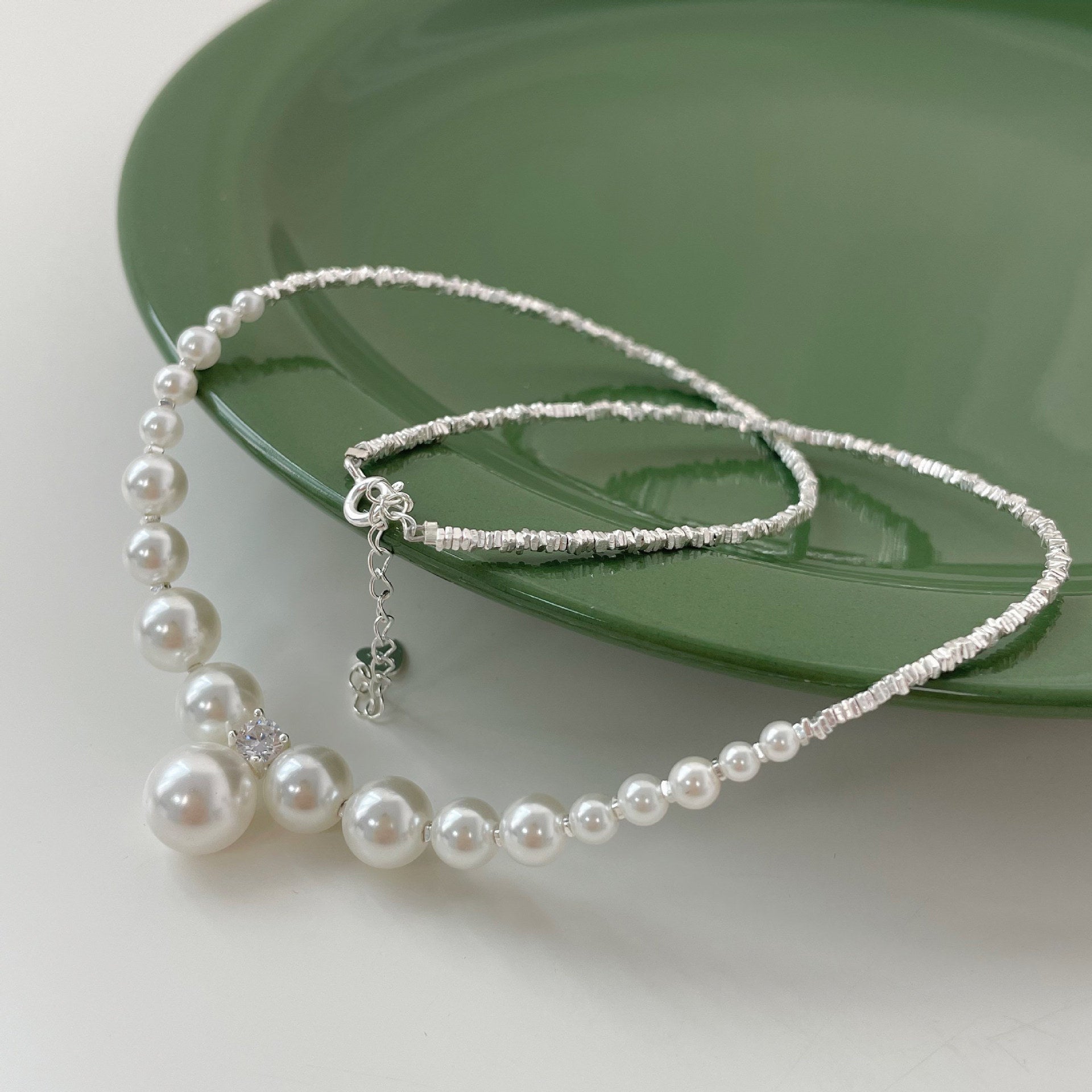 925 sterling silver pearl necklace
