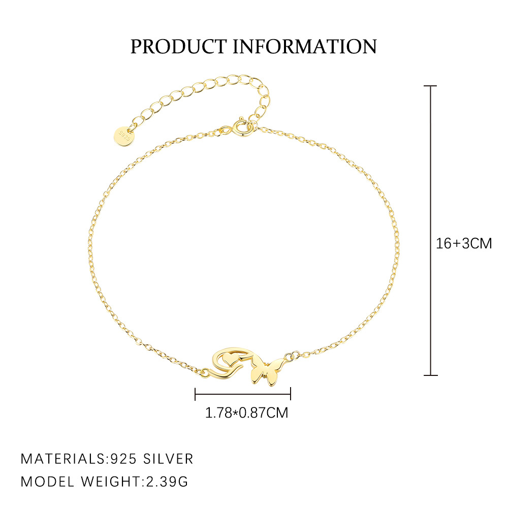 S925 Sterling Silver 26-Letter Bracelet