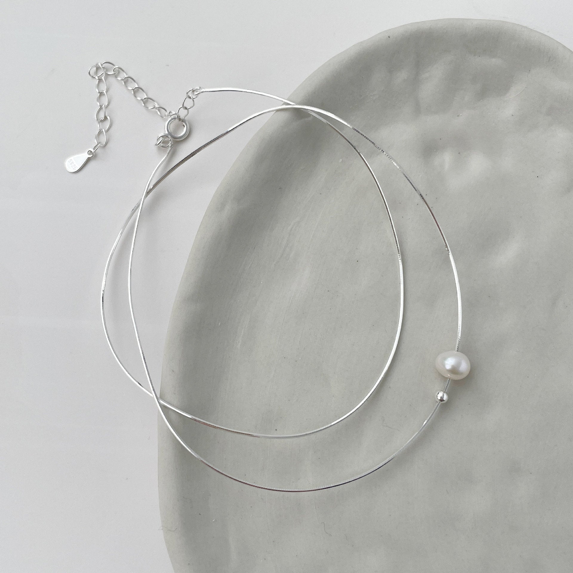 925 sterling silver freshwater pearl necklace