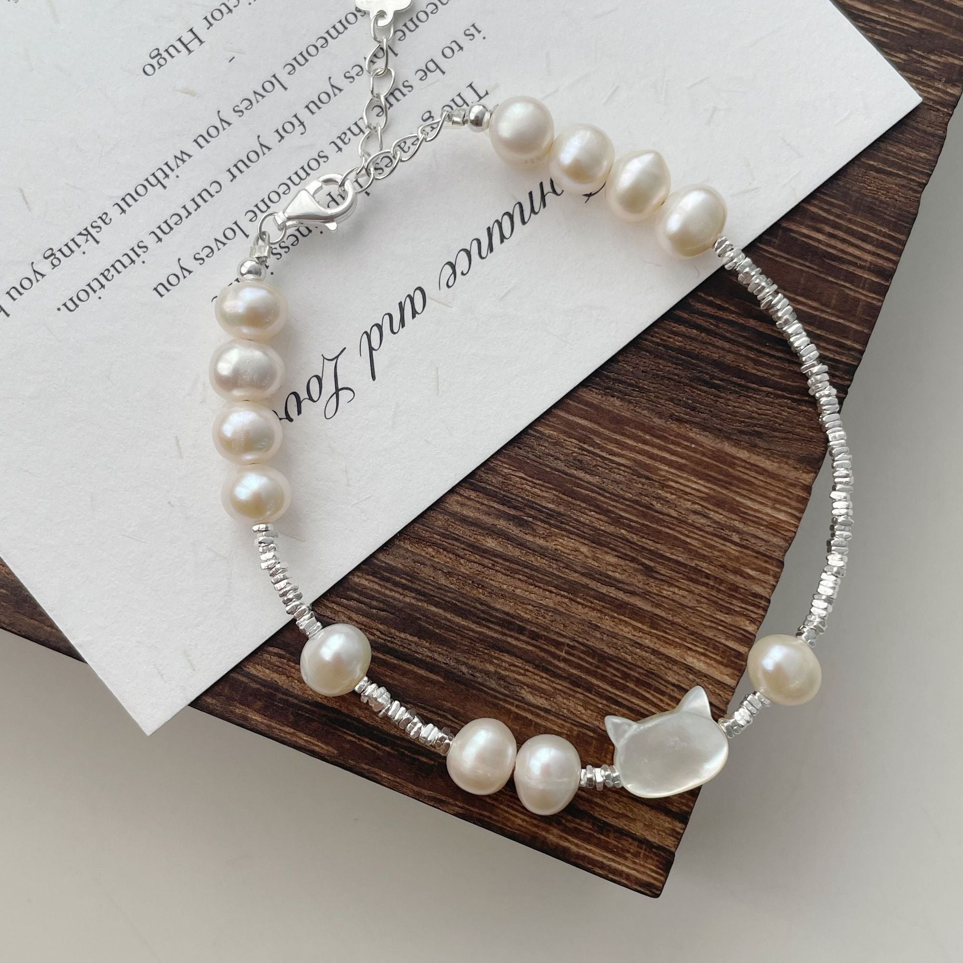 925 sterling silver freshwater pearl bracelet