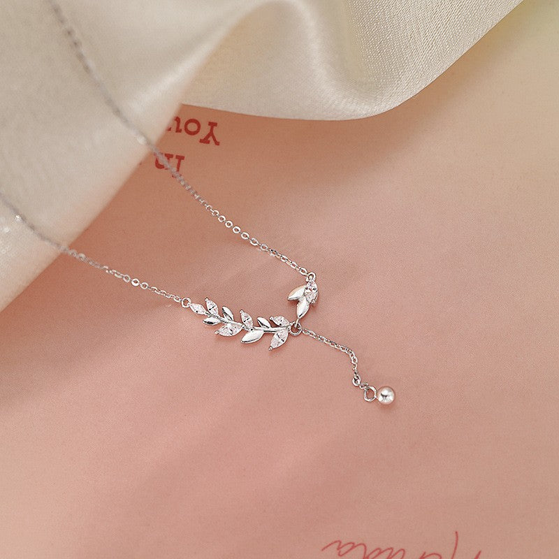 925 sterling silver wheat pendant necklace