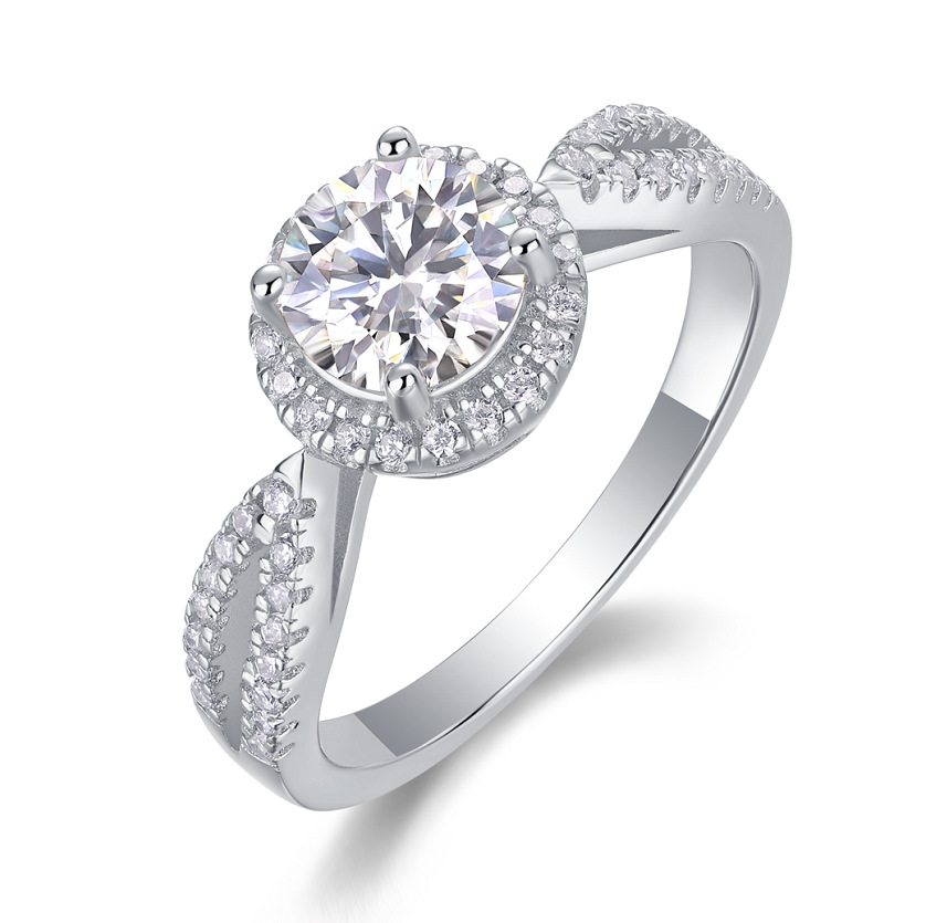 S925 Silver Moissanite Ring