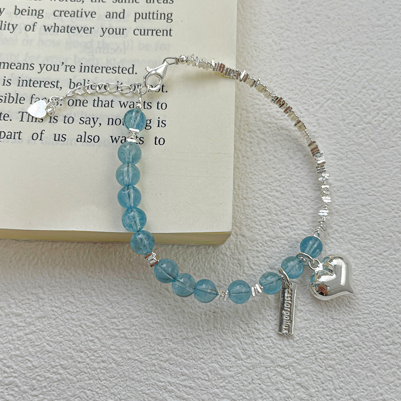 925 sterling silver crystal bracelet - silvery
