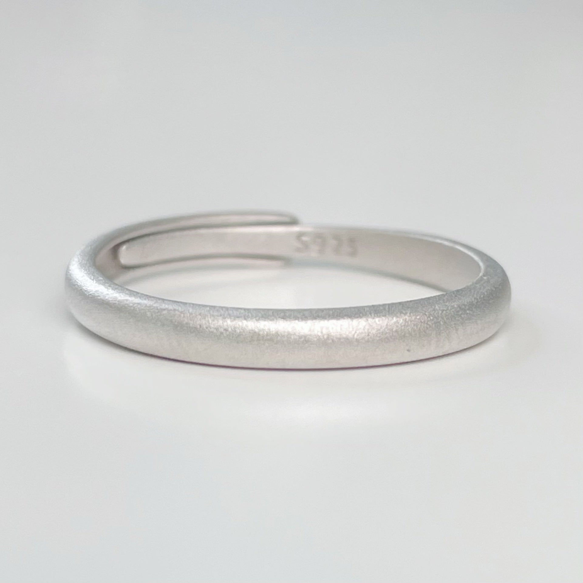 925 sterling silver couple ring matte matte ring
