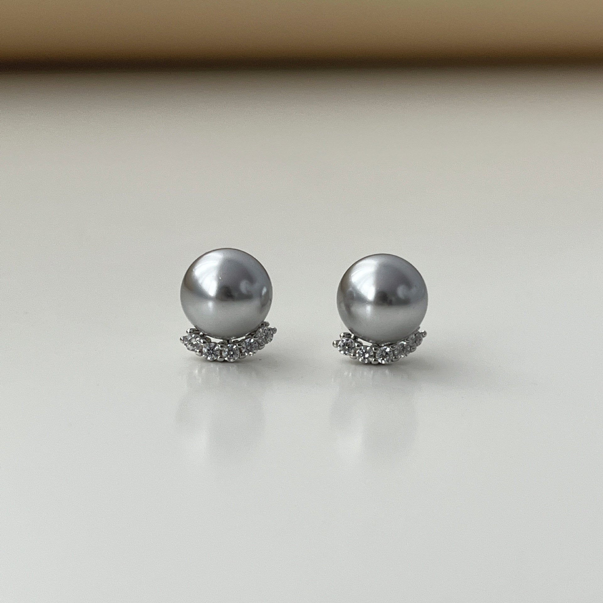 925 sterling silver imitation pearl earrings