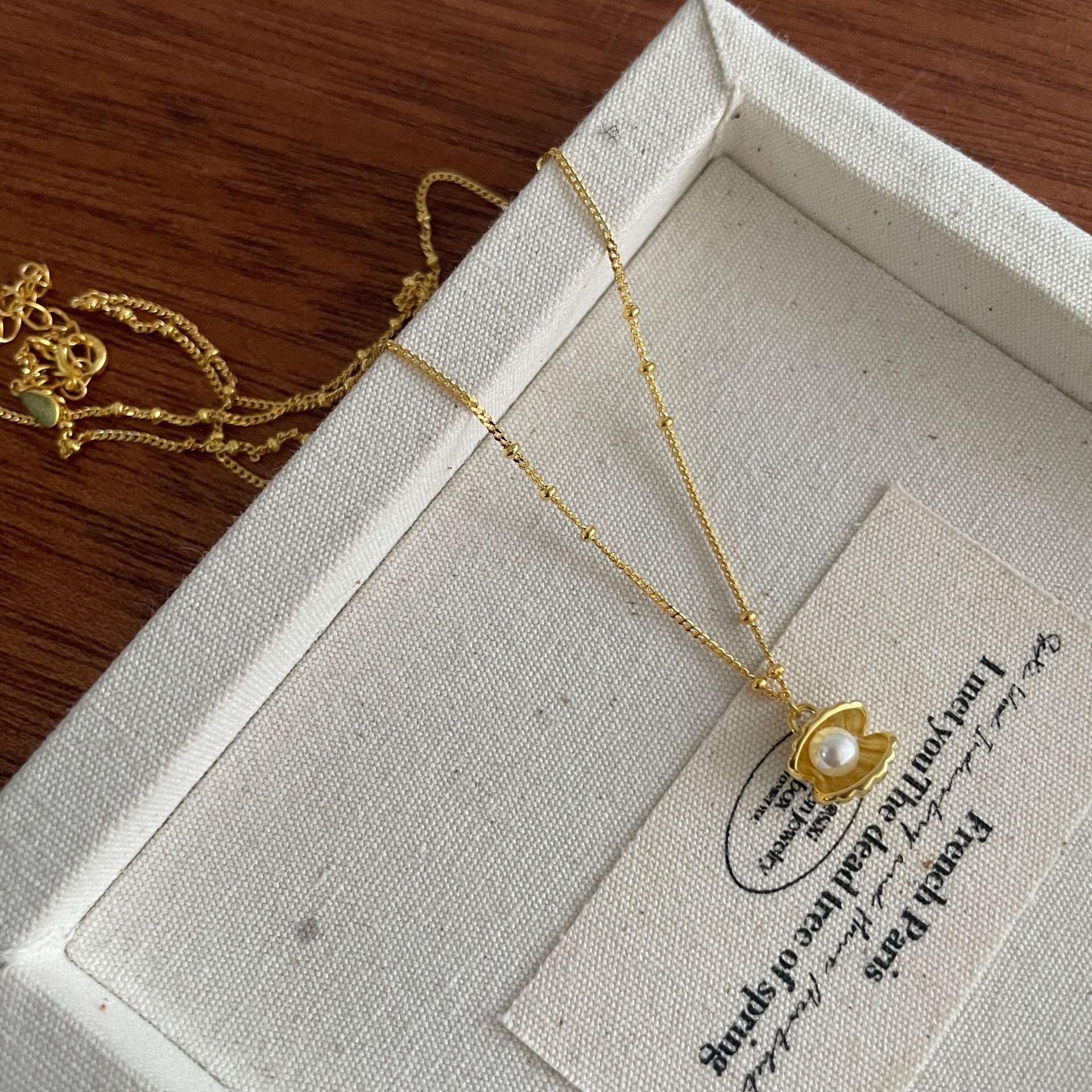 925 Silver Shell Pearl Necklace