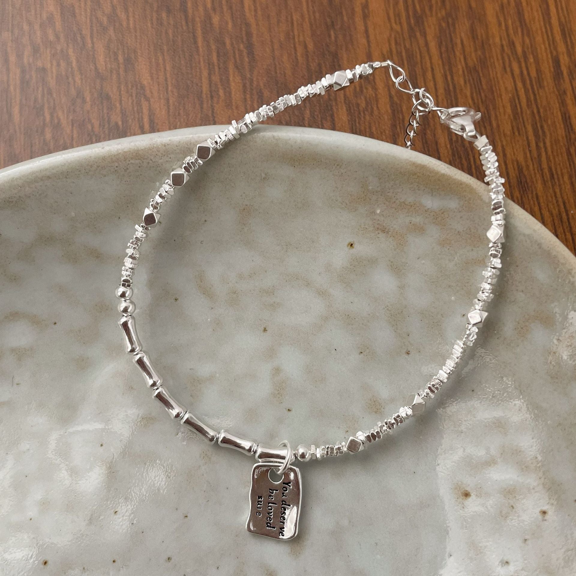 925 sterling silver bracelet - silvery