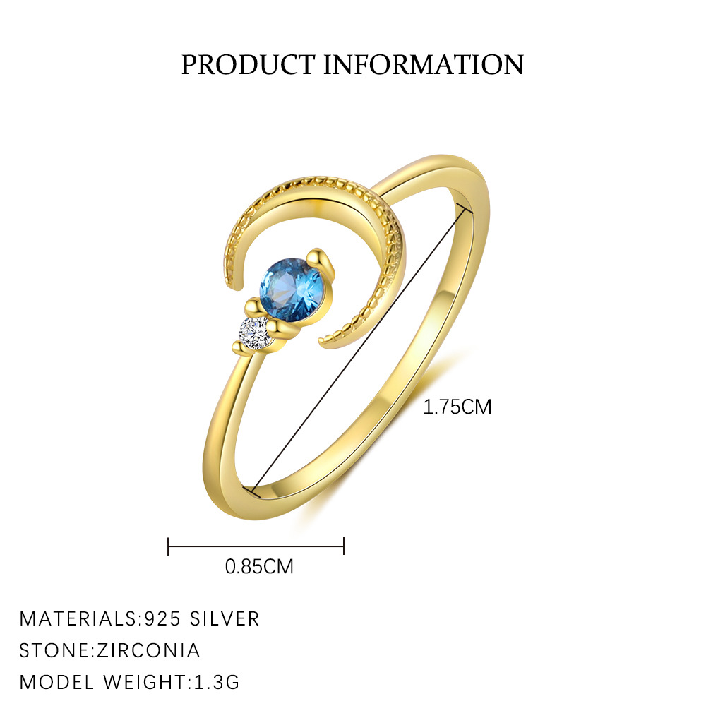S925 Sterling Silver Ring with Colorful Cubic Zirconia