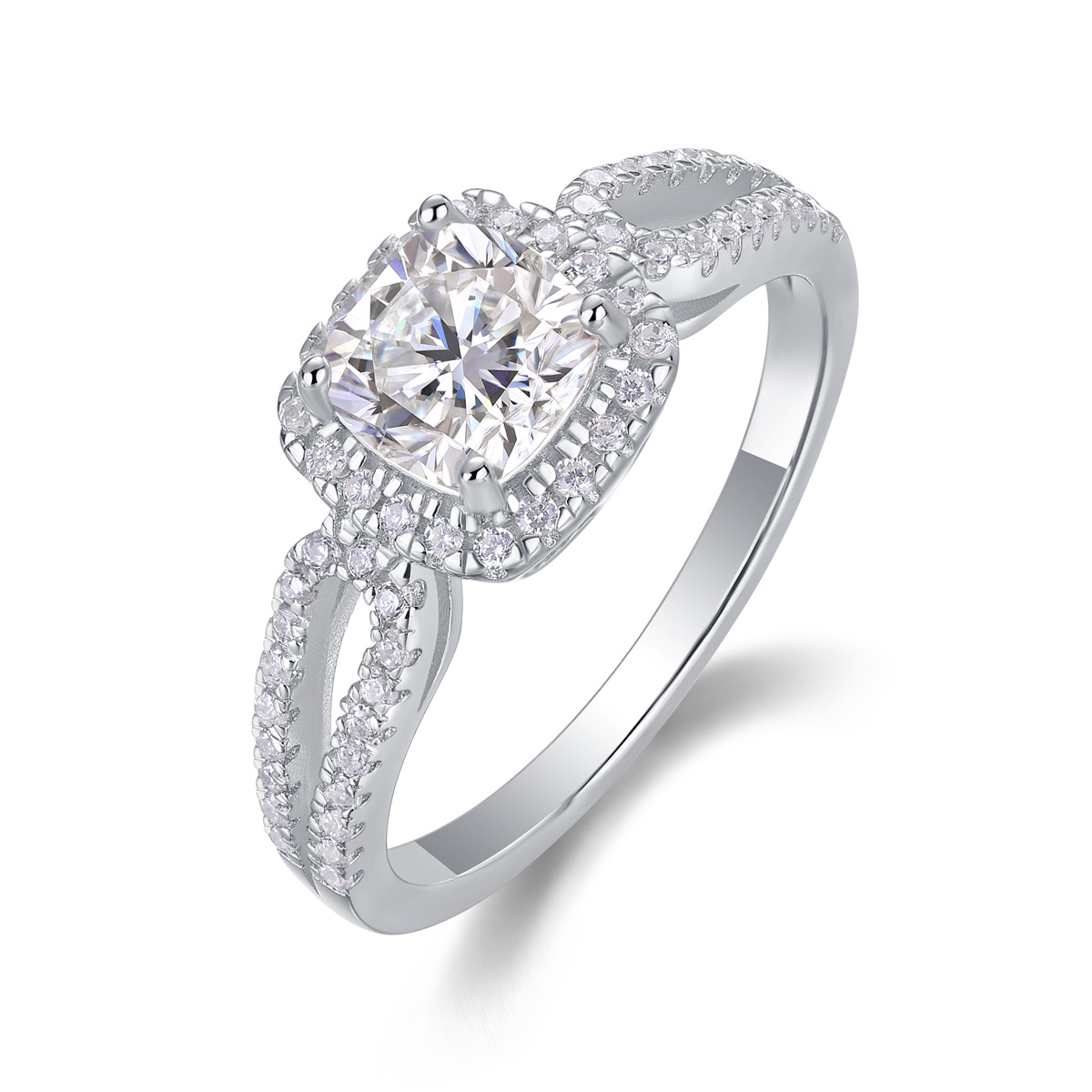 S925 Silver Moissanite Ring
