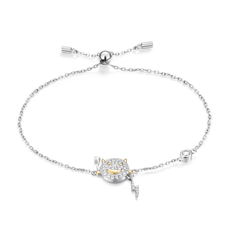 S925 Sterling Silver Halloween Evil Eye Bracelet