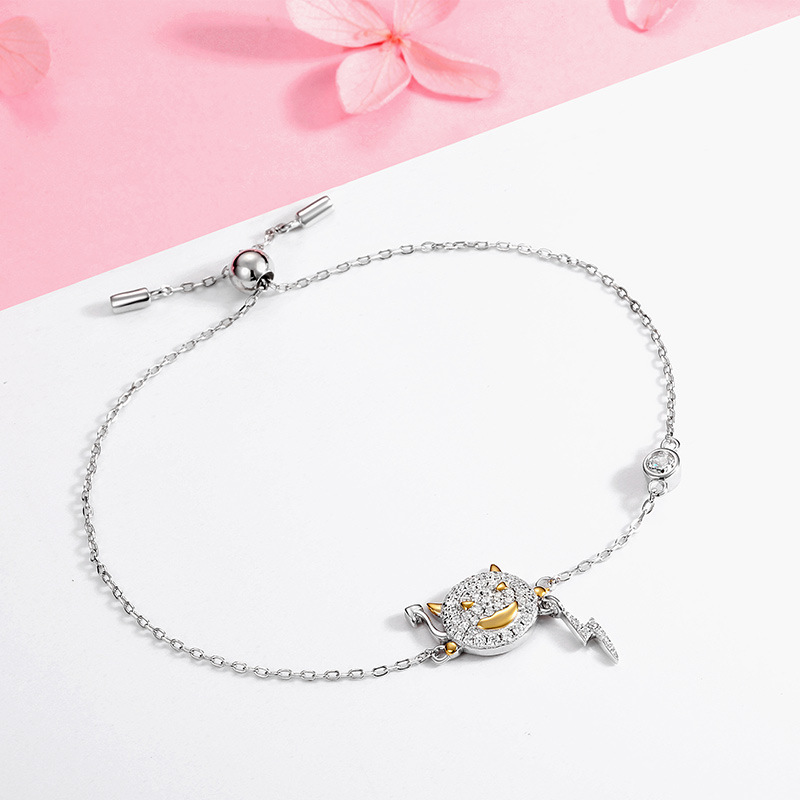 S925 Sterling Silver Halloween Evil Eye Bracelet