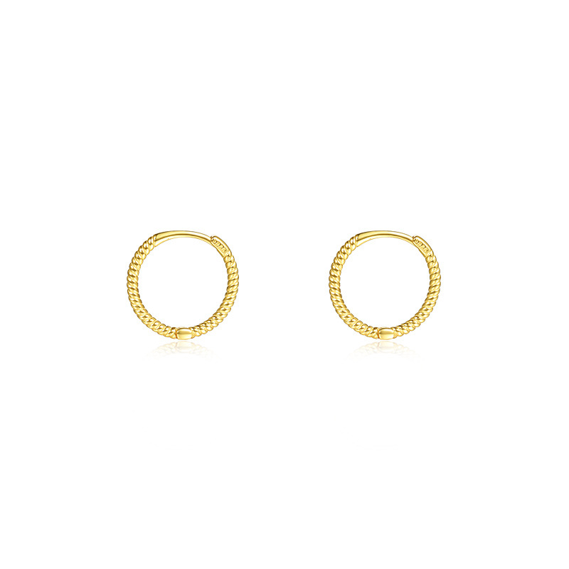 Plain S925 Sterling Silver Hoop Earrings