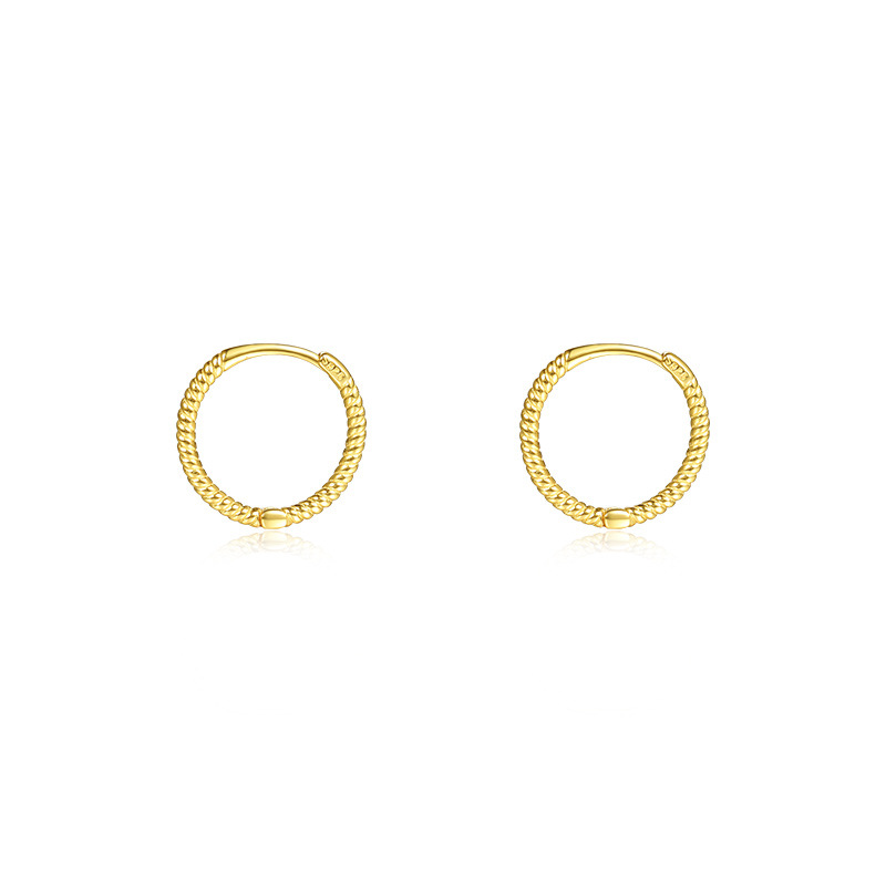 Plain S925 Sterling Silver Hoop Earrings