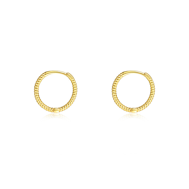 Plain S925 Sterling Silver Hoop Earrings