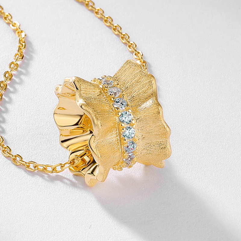 S925 Sterling Silver Gold-Plated Zircon Necklace