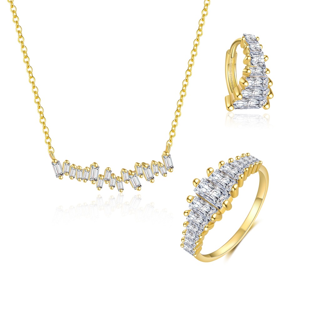 S925 Sterling Silver Necklace with Micro-set Sparkling Zirconia