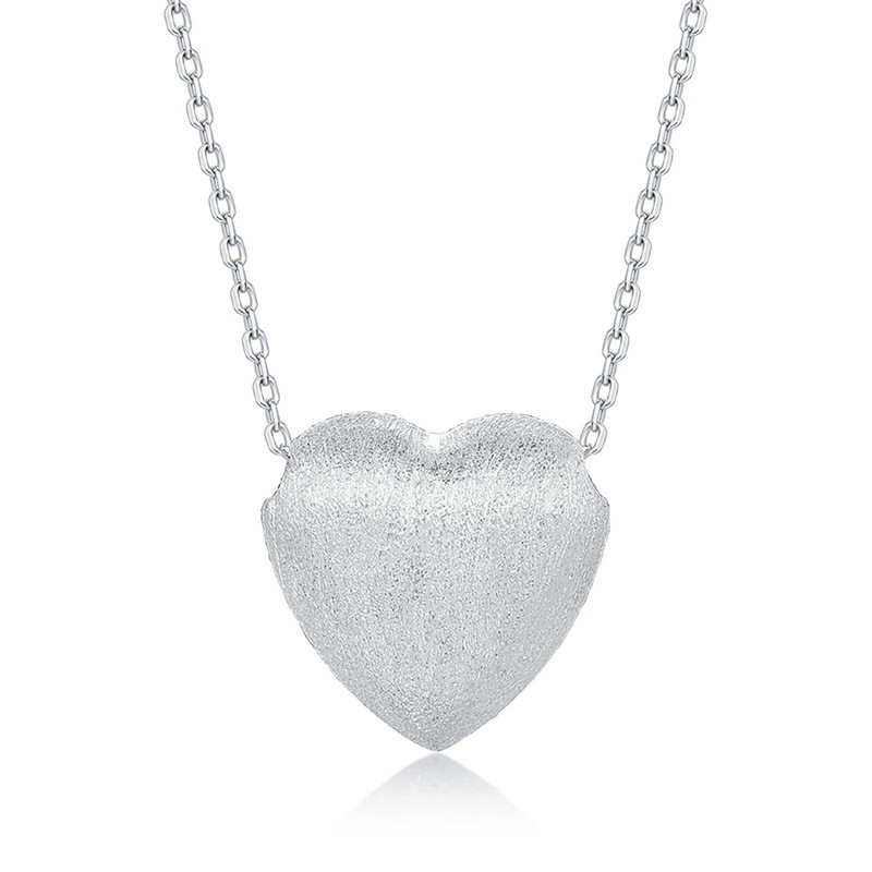 S925 Sterling Silver Three-Dimensional Love Necklace