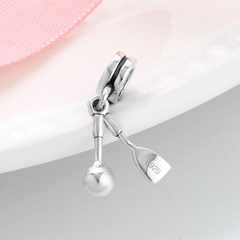 S925 Sterling Silver Spoon and Fork Pendant