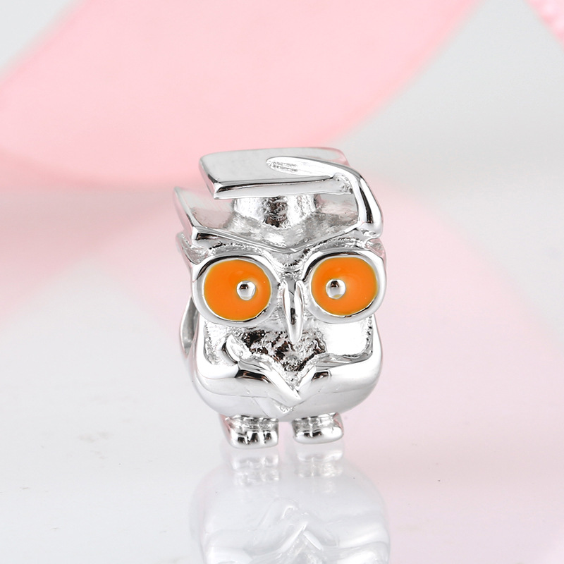 S925 Sterling Silver Big Eye Owl Pendant