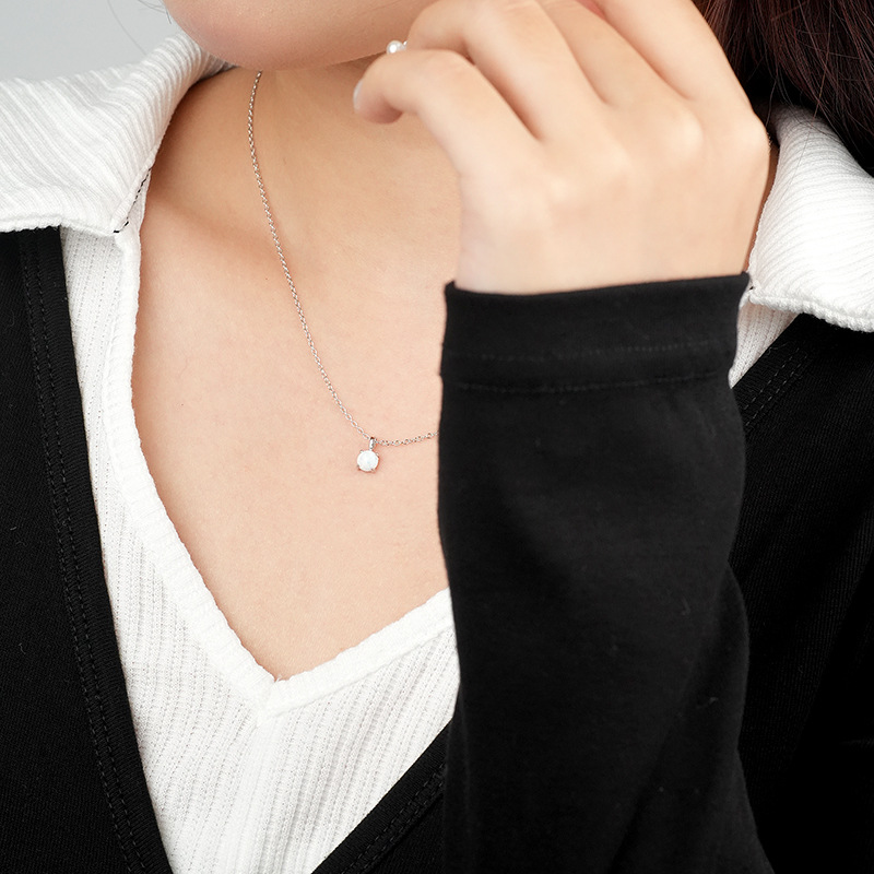 925 Sterling Silver Opal Necklace