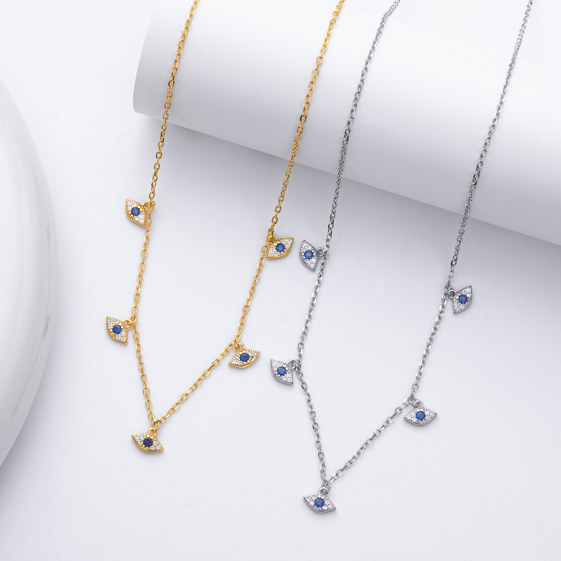 S925 Sterling Silver Fashion Evil Eye Necklace