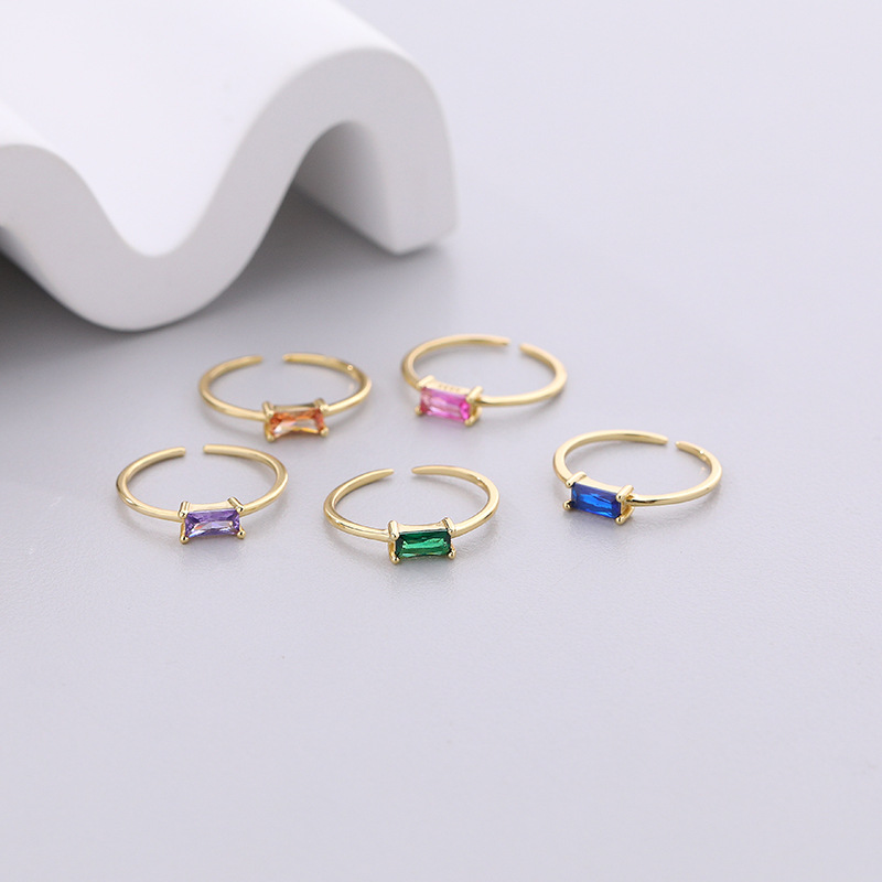 925 Sterling Silver Square Cubic Zirconia Ring