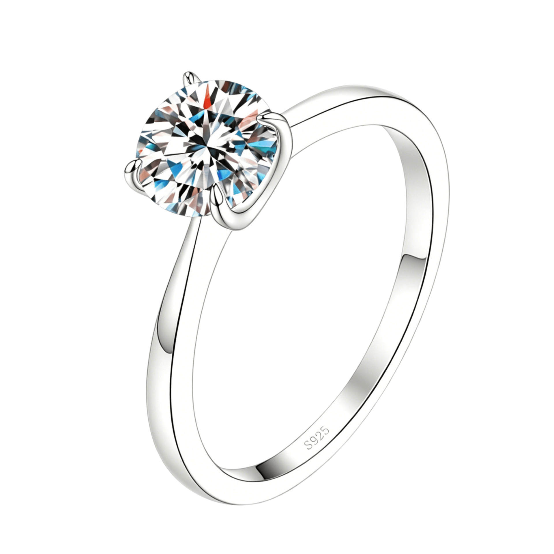 S925 Sterling Silver Moissanite Ring