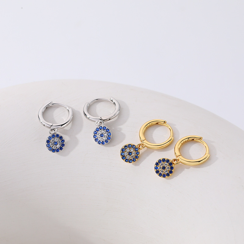 925 Sterling Silver Micro-Pave Zircon Huggie Earrings