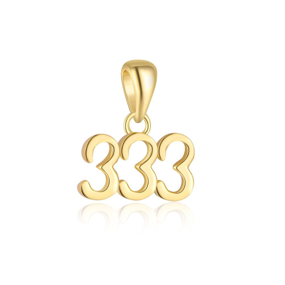 S925 Sterling Silver Number Pendant
