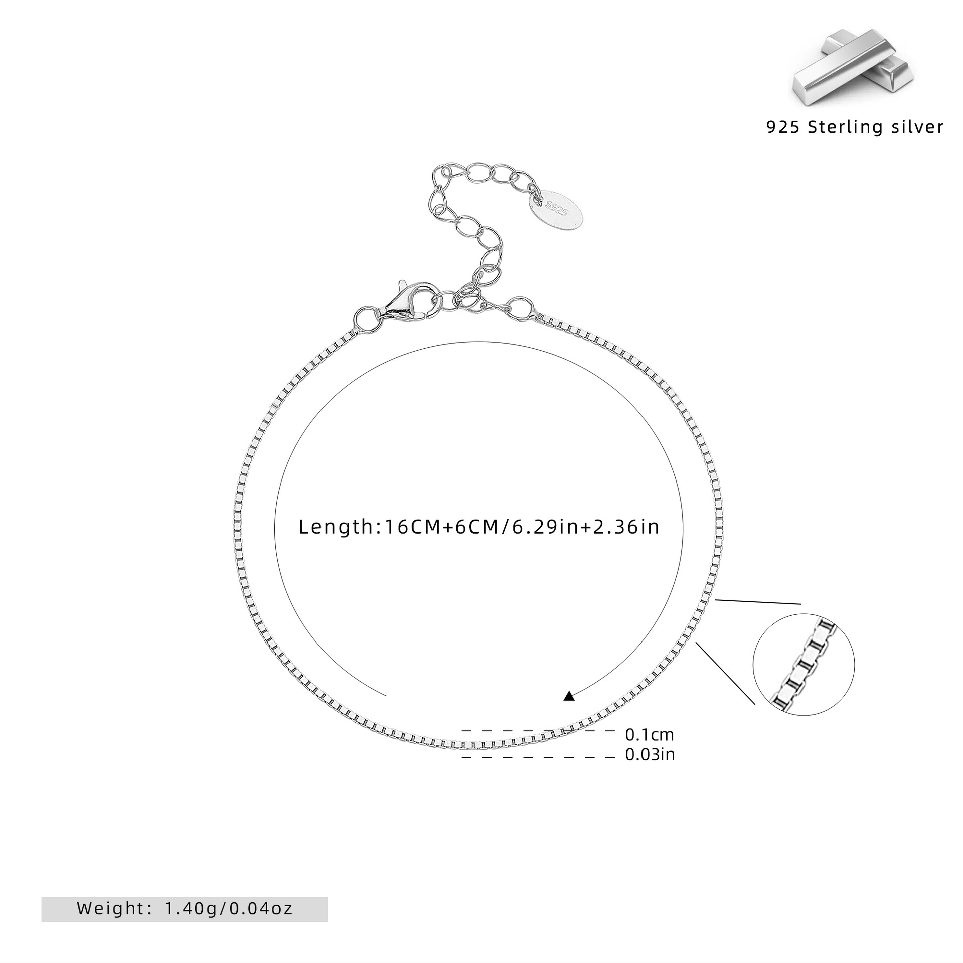 S925 Sterling Silver Bracelet