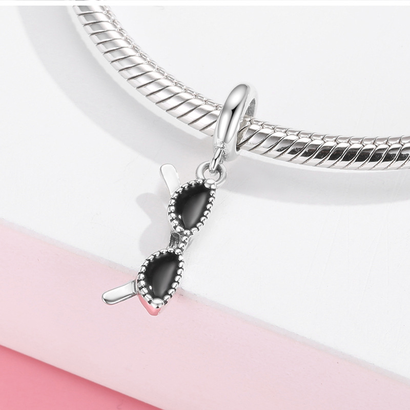 S925 Sterling Silver Sunglasses Bead Pendant