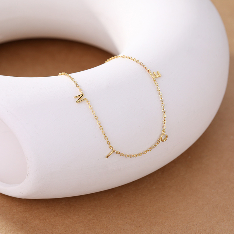 925 Sterling Silver "NICE" Letter Necklace