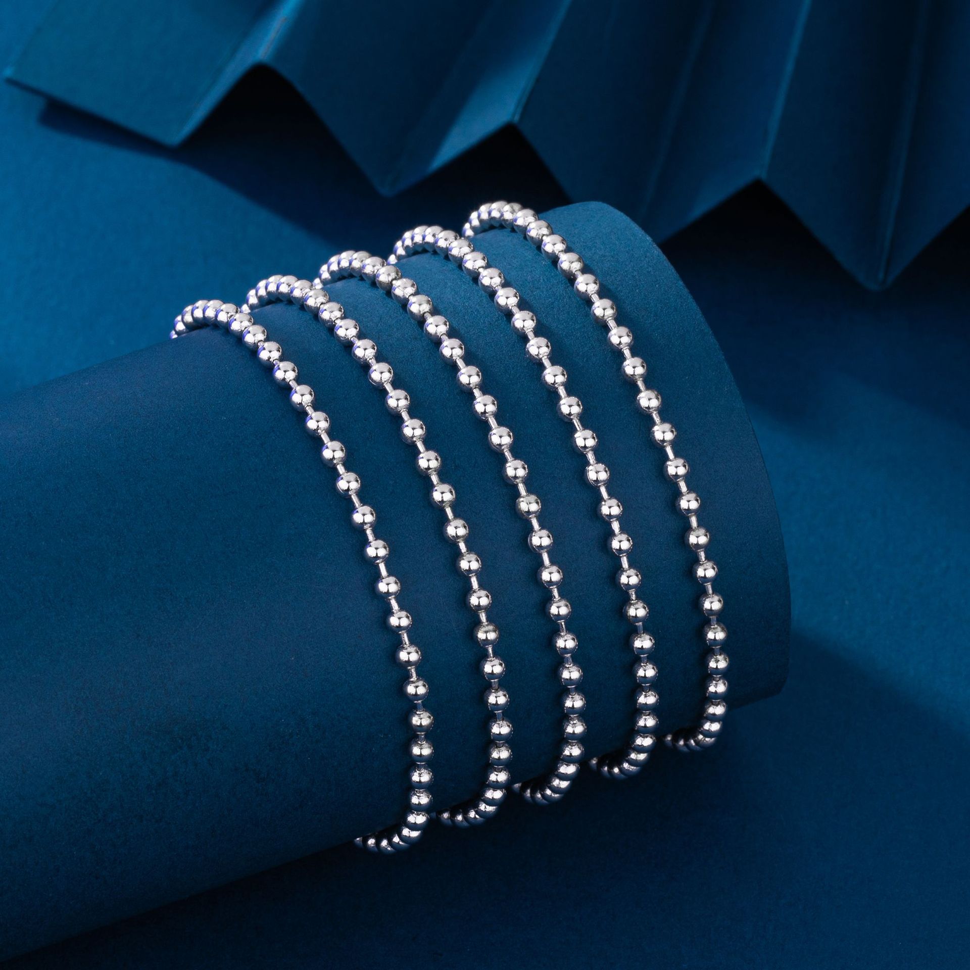 S925 Sterling Silver Smooth Bead Bracelet