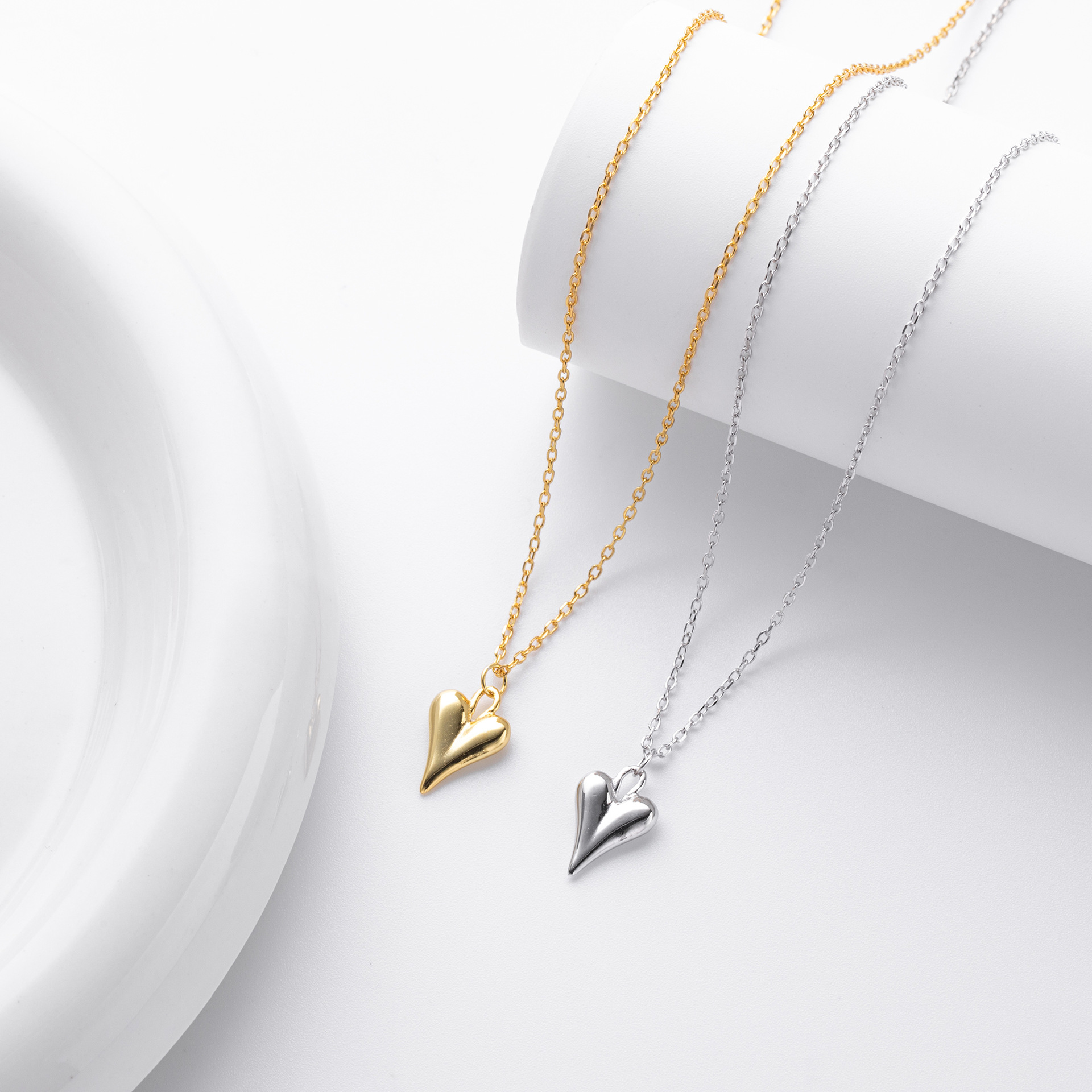 S925 Sterling Silver Heart Necklace