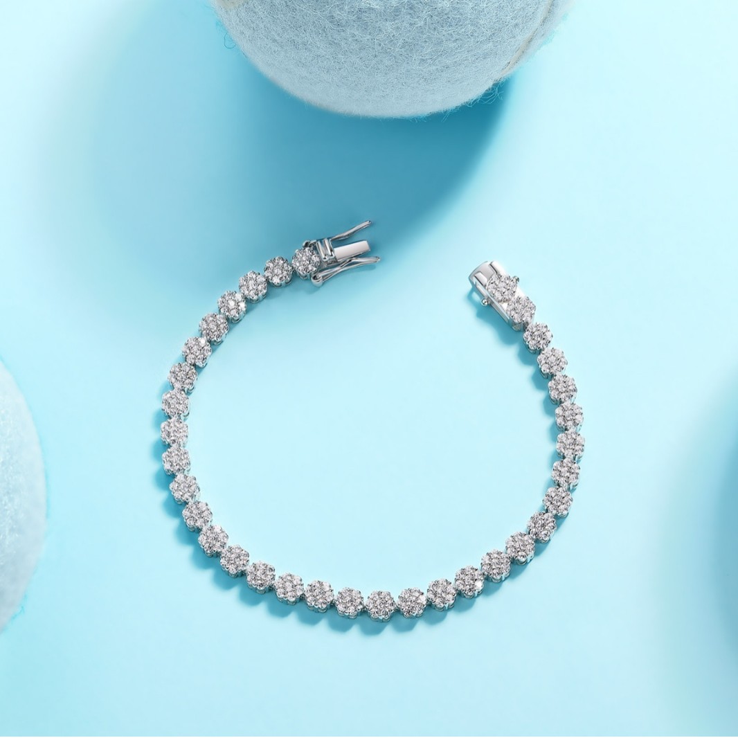 S925 Silver Moissanite Bracelet