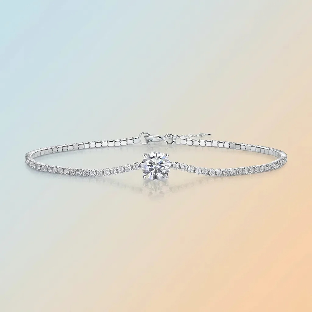 S925 Silver "Dawn Dew" Moissanite Bracelet