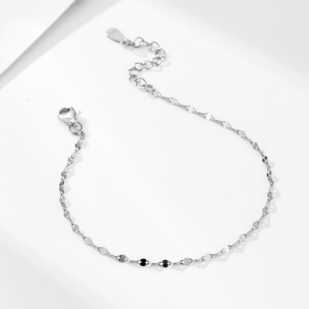 S925 Sterling Silver Plated 14K Gold Simple Bracelet