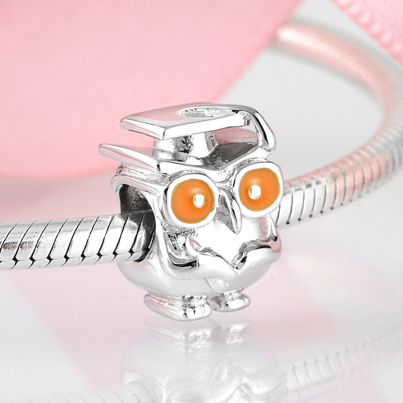 S925 Sterling Silver Big Eye Owl Pendant