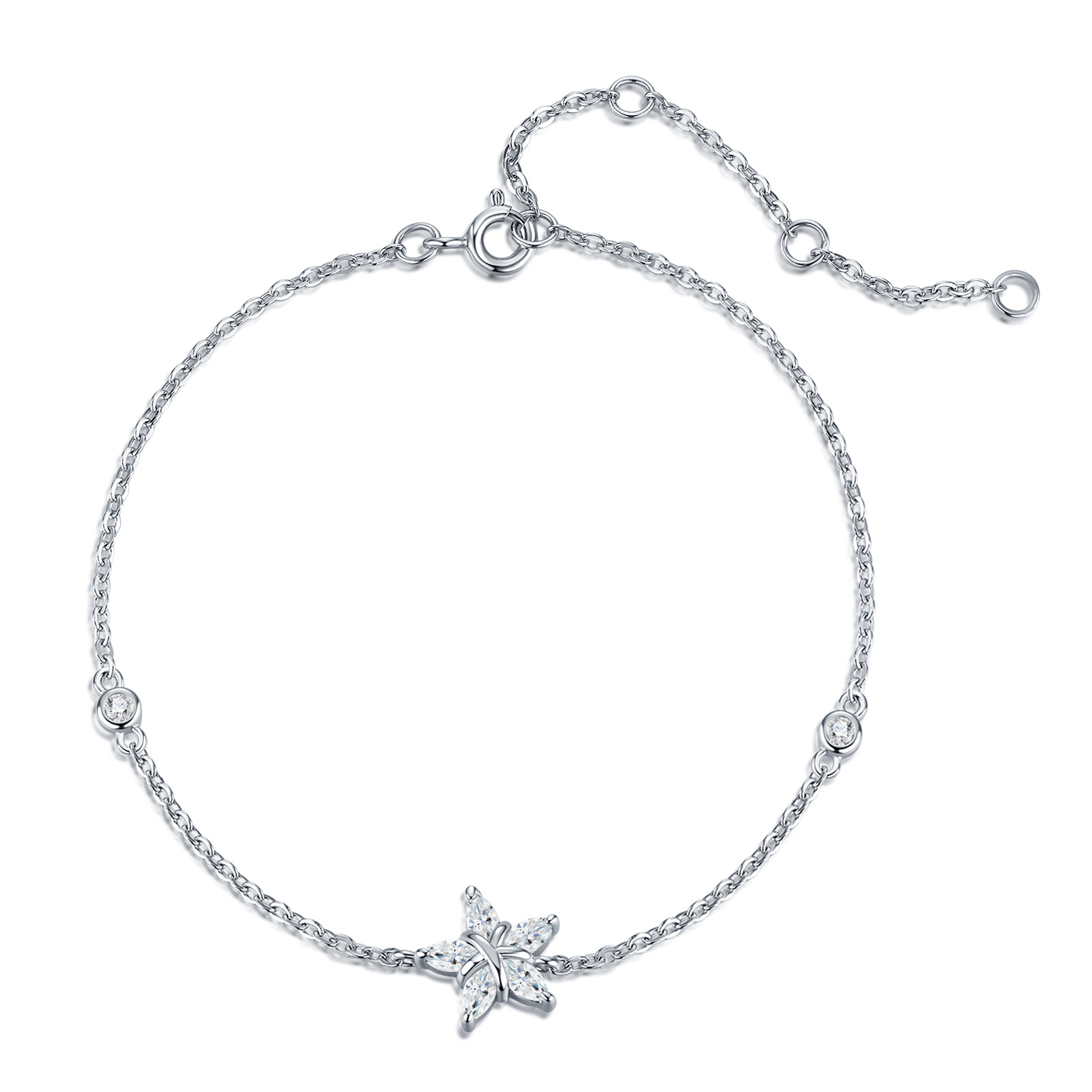 Non-tarnishing 925 Silver Moissanite Bracelet