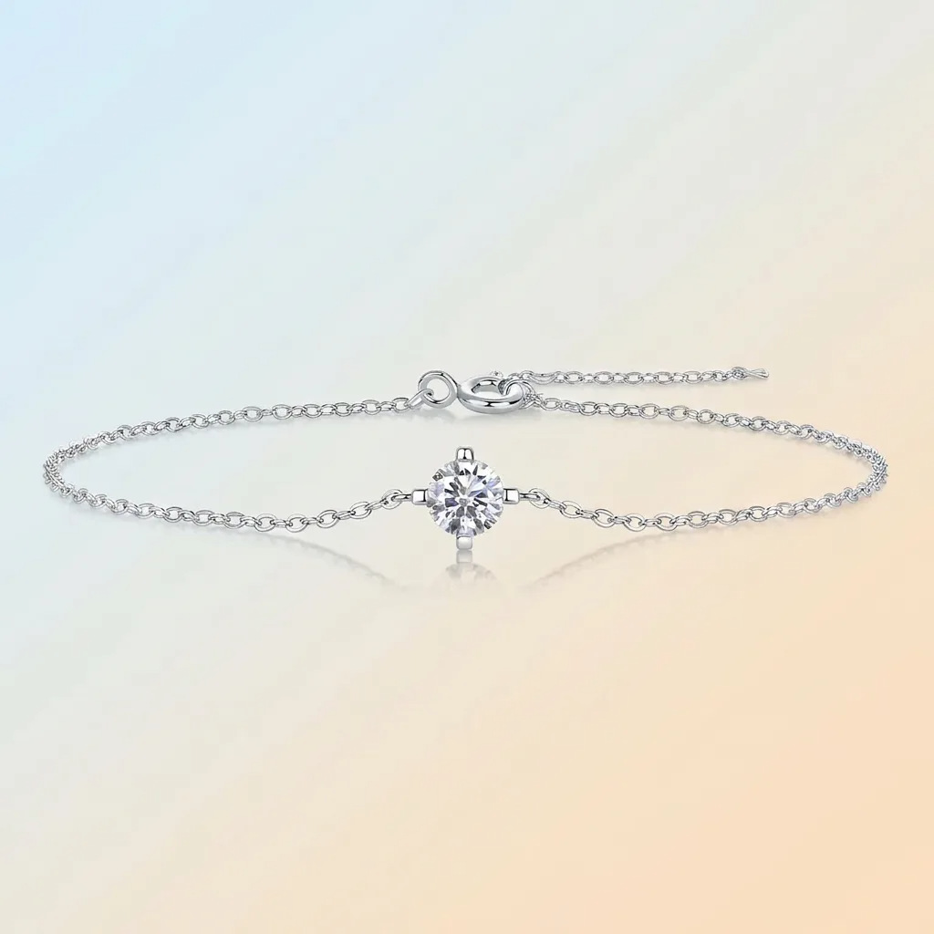 Minimalist S925 Silver Moissanite Bracelet