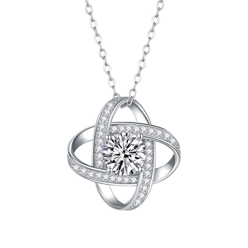 S925 Silver Moissanite Pendant Necklace