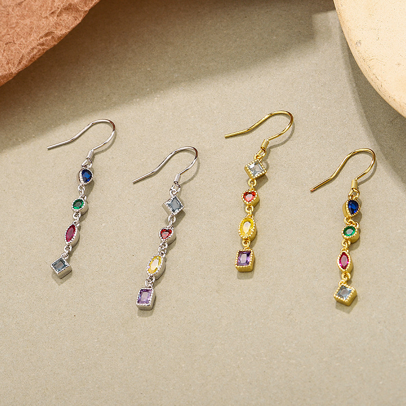 S925 Sterling Silver and Zircon Earrings
